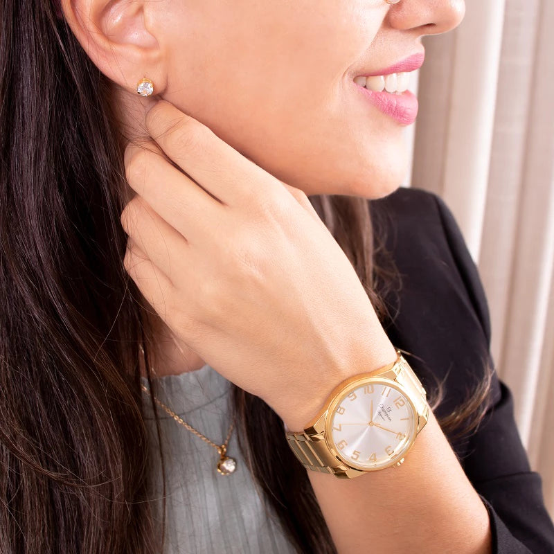 Champion Women's Elegance Gold Watch CN27652W + Necklace and Earrings Kit