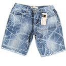 Bermudas masculina jeans rasgado estilo destroied slim fit