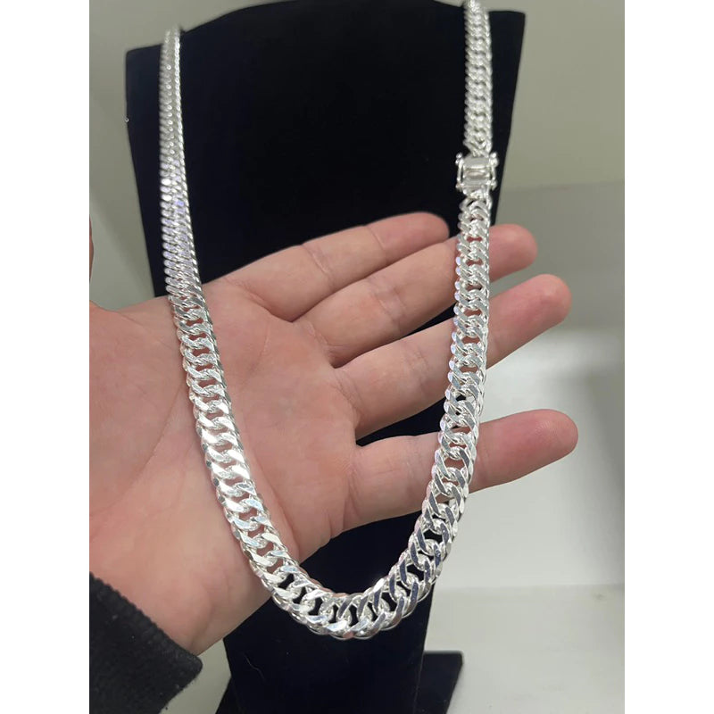 10mm Double Ello Chain Drawer Clasp Double Lock Marking 925 Silver Plated Mixed Silver