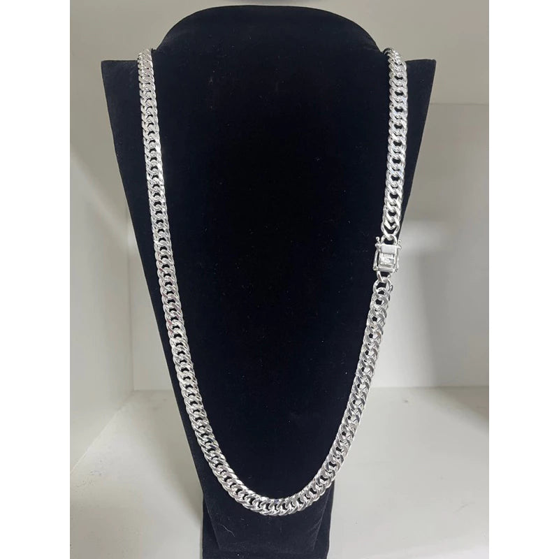 10mm Double Ello Chain Drawer Clasp Double Lock Marking 925 Silver Plated Mixed Silver