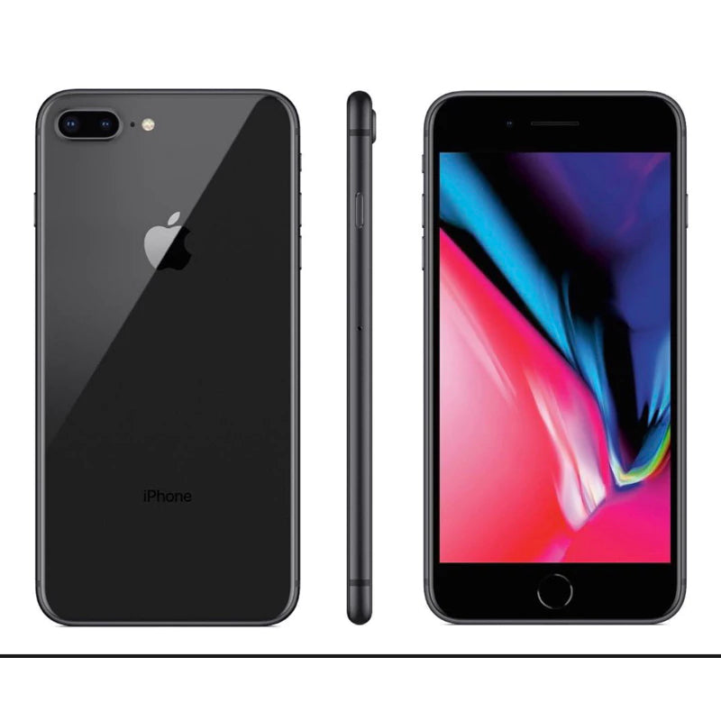 iPhone 8 Plus 64GB showcase 100% battery health 12x on card