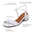 sandália feminina Salto Bloco Saltinho Ajustável Confortável Dia-a-dia