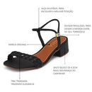 sandália feminina Salto Bloco Saltinho Ajustável Confortável Dia-a-dia