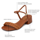 sandália feminina Salto Bloco Saltinho Ajustável Confortável Dia-a-dia