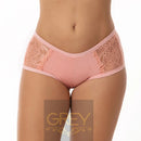 Kit 5 Boxer Panties - Box Panties - Microfiber Shorts Luxury Lace Details