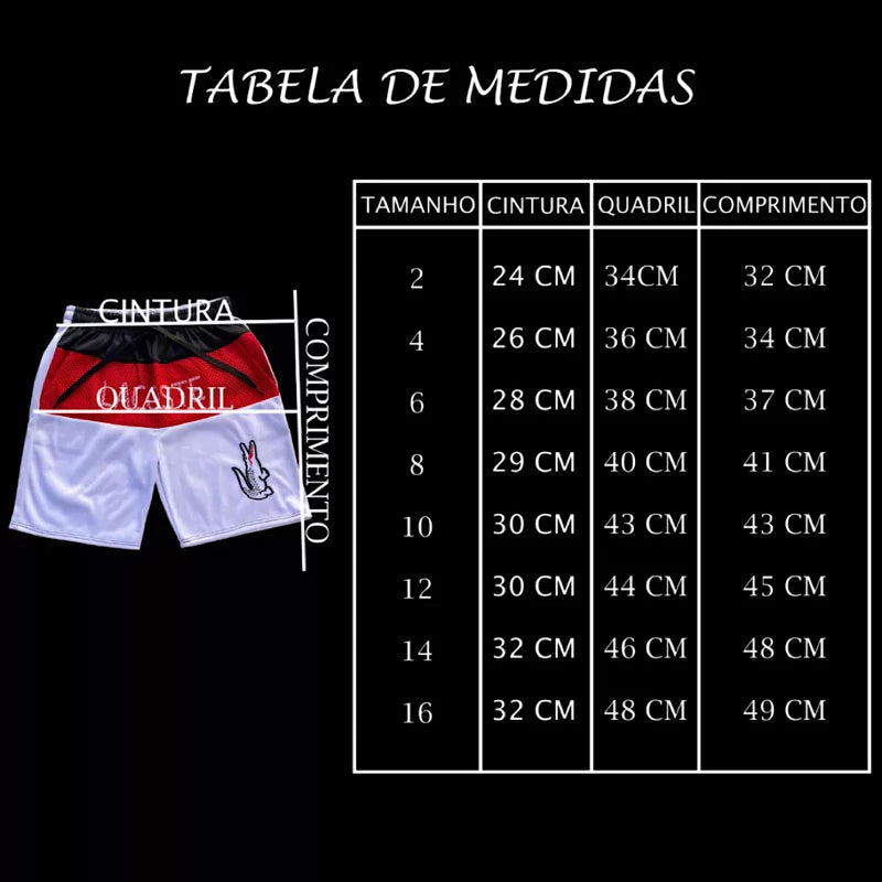 Bermuda Modinha Shorts for Children and Youth from 2 to 16 Years Old Various Colors