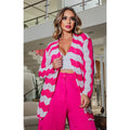 Women's Kimono Winter Zig Striped Knitting Coat