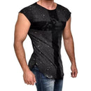 Camiseta Masculina Longline Destroyed Manga Japonesa em algodão estonado exclusivo premium - Bombey