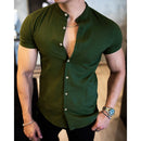 Camisa Social Masculina Gola Padre Linho 100% Algodão Qualidade Lavize Dress Reveillon