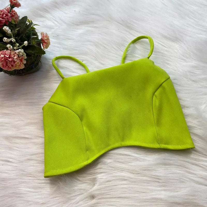 Cropped Gringa with detail in the middle and ties at the back Fashion 2023 111