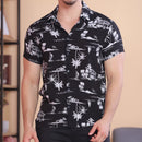 Camisas Floridas Estampadas Havaiana Praia Confortaveis Manga Curta Verão