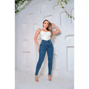Calça jeans feminina sem bolso levanta bumbum com Lycra Premium