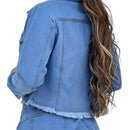 Jaqueta Jeans Feminina Azul Claro – Alta Qualidade e Estilo Atemporal