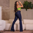 Calça Jeans Flare Cintura alta lycra strech premium levanta bumbum