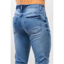 Calça Jeans Masculina Skinny Lycra Com Zíper Elastano Nova Tendência