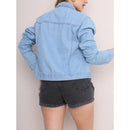 Jaqueta Jeans Exclusiva Feminina Forrada de Botão