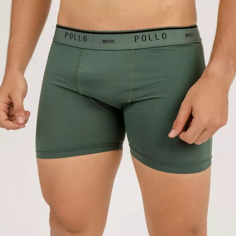 Kit Com 06 Cueca Boxer de Poliamida Lisa - Conforto e Qualidade