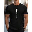 Camisa Camiseta Masculina Jesus Cristo Cruz Evangélica Algodão Malha 30.1