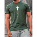 Camisa Camiseta Masculina Jesus Cristo Cruz Evangélica Algodão Malha 30.1