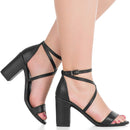 GiGiL Women's Sandal High Thick Heels Classic Social Party Comfortable Current Fashion