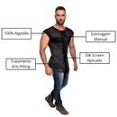 Camiseta Masculina Longline Destroyed Manga Japonesa em algodão estonado exclusivo premium - Bombey