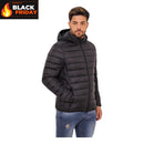 Jaqueta Puffer Masculina Bobojaco Impermeável Casaco Nylon Frio Capuz Inverno Corta Vento