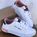 Dolce Gabbana Women's Casual White Rose Sneakers Immediate Shipping