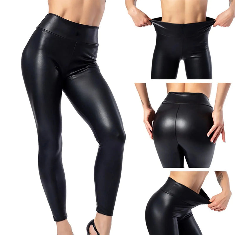 Calça Legging de Couro HOTLEG