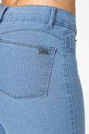 Calça Jeans Skinny Modeladora Levanta Bumbum de Cintura Alta Azul Claro