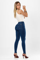 Calça Jeans Skinny Modeladora Levanta Bumbum de Cintura Alta Premium