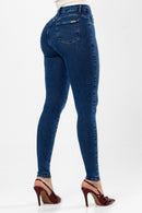Calça Jeans Skinny Modeladora Levanta Bumbum de Cintura Alta Premium