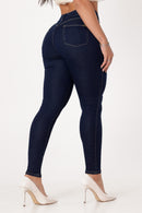 Calça Jeans Skinny modeladora levanta bumbum de cintura alta