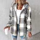 Casaco Xadrez Feminino com Capuz
