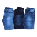 Kit 3 Men's Elastane Jeans Shorts Assorted Models Promotion With Lycra