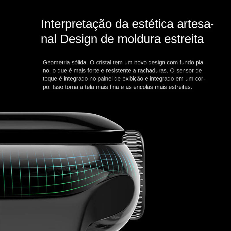 Smartwatch Original 9 Bluetooth Chamada Medidor De Temperatura Corporal NFC AMOLED Para Android