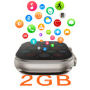 AMOLED W69 + Ultra Smart Watch MicroOS 10 Ilha Dinâmica 2GB ROM Série 9 Plus Bússola NFC Chamada De Música Smartwatch