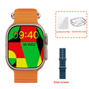 AMOLED W69 + Ultra Smart Watch MicroOS 10 Ilha Dinâmica 2GB ROM Série 9 Plus Bússola NFC Chamada De Música Smartwatch