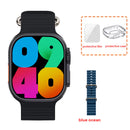 AMOLED W69 + Ultra Smart Watch MicroOS 10 Ilha Dinâmica 2GB ROM Série 9 Plus Bússola NFC Chamada De Música Smartwatch