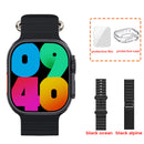 AMOLED W69 + Ultra Smart Watch MicroOS 10 Ilha Dinâmica 2GB ROM Série 9 Plus Bússola NFC Chamada De Música Smartwatch