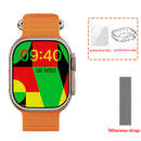 AMOLED W69 + Ultra Smart Watch MicroOS 10 Ilha Dinâmica 2GB ROM Série 9 Plus Bússola NFC Chamada De Música Smartwatch