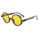 Óculos De Sol Clássicos Gothic Steampunk Homens Round Vintage UV400 Mulher De Alta Qualidade