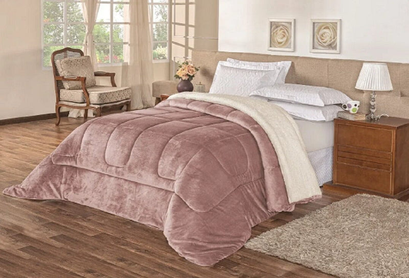 Coberdrom Sherpa Casal King Supreme Duplaface Pele de Cordeiro