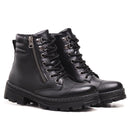 Women's Tractored Boots with Zipper Short Top