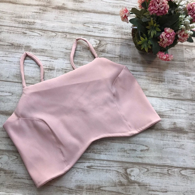 Cropped Gringa with detail in the middle and ties at the back Fashion 2023 111