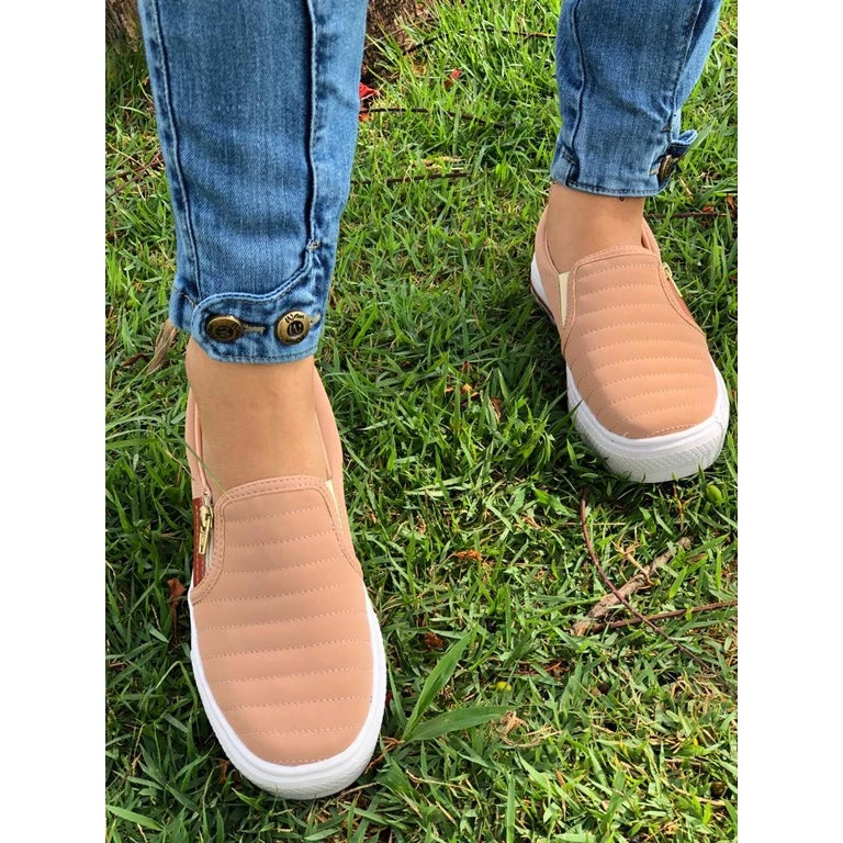Sneakers Sneakers Women's Slip On Casual Zip Lightweight and comfortable immediate shipping