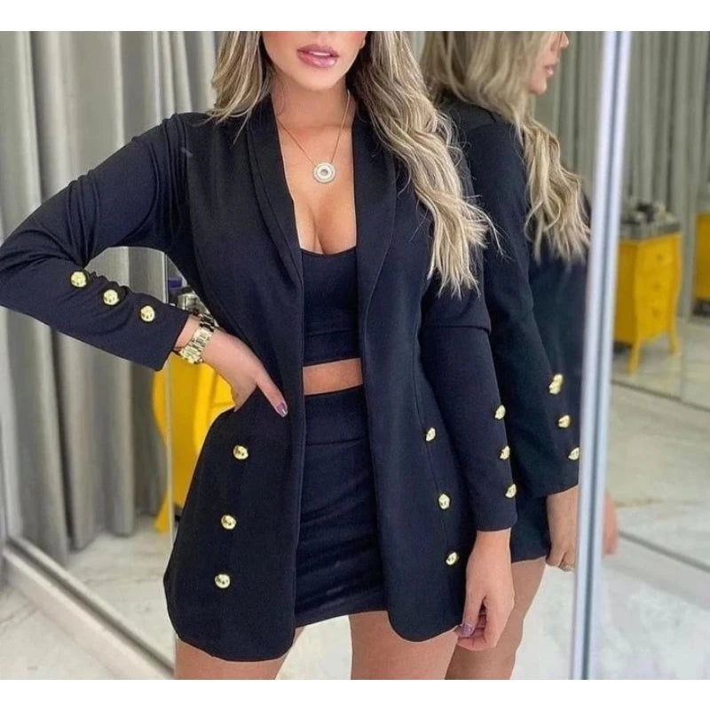 Women's Button Blazer Stylish Blazer