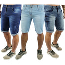 Kit 3 Men's Elastane Jeans Shorts Assorted Models Promotion With Lycra