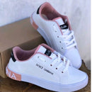 Dolce Gabbana Women's Casual White Rose Sneakers Immediate Shipping