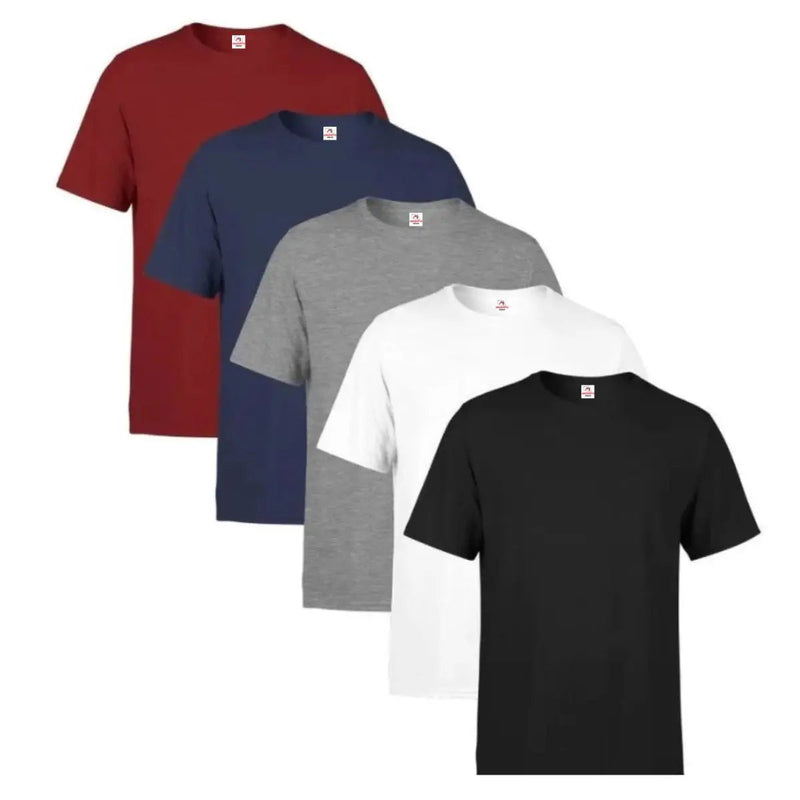 Kit 05 Camisetas Masculinas Básicas Algodão