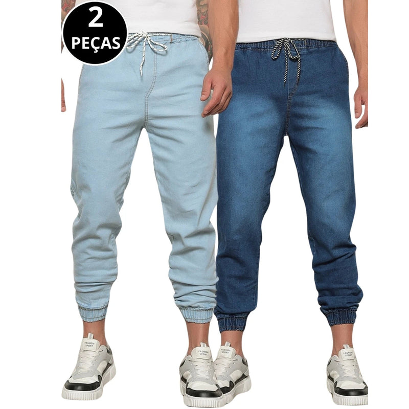 Kit 02 Calça Jeans Jogger